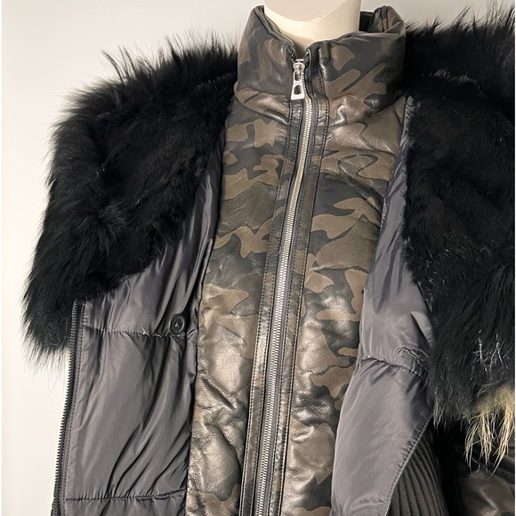 Rudsak SIA Leather jacket with Fur lined hood - Picture 6 of 17
